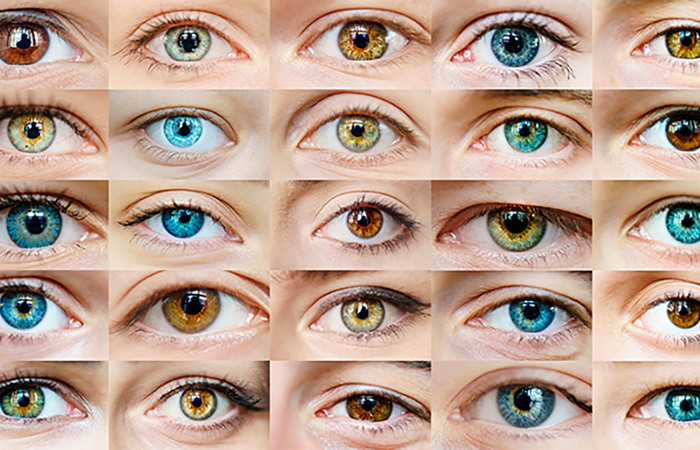 Various colored eyes.