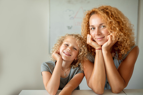 A mother and daughter