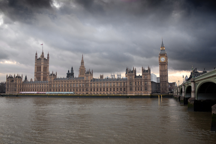 Cloudy London sky.