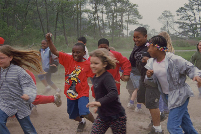 Children running.