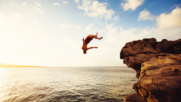 Cliff jumping